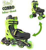 Роликовые коньки Neon Combo Skates Салатовый (Размер 34-37) (NT10G4)