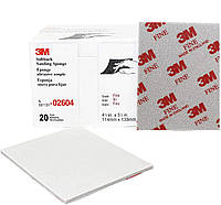 Fine Шлифовальная губка 3M Softback 02606, 4 1/2 x 5 1/2 дюйма, 20 упаковок, средняя зернистость, быстрая