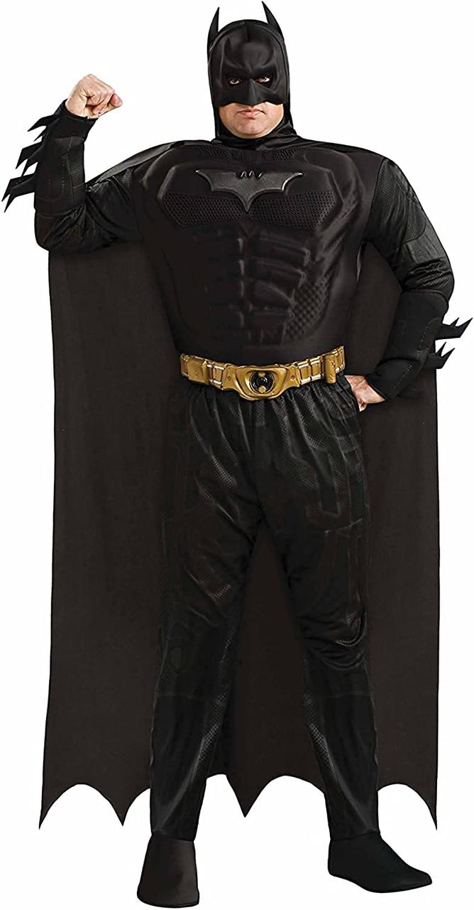 Чоловічі комікси Рубі Dc Темний лицар піднімається М'язова груди Бетмен Дорослий розмір костюми, чорний,