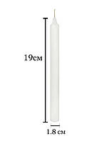 Свічка парафінова столова 19 см, діаметр 1.8 см Україна