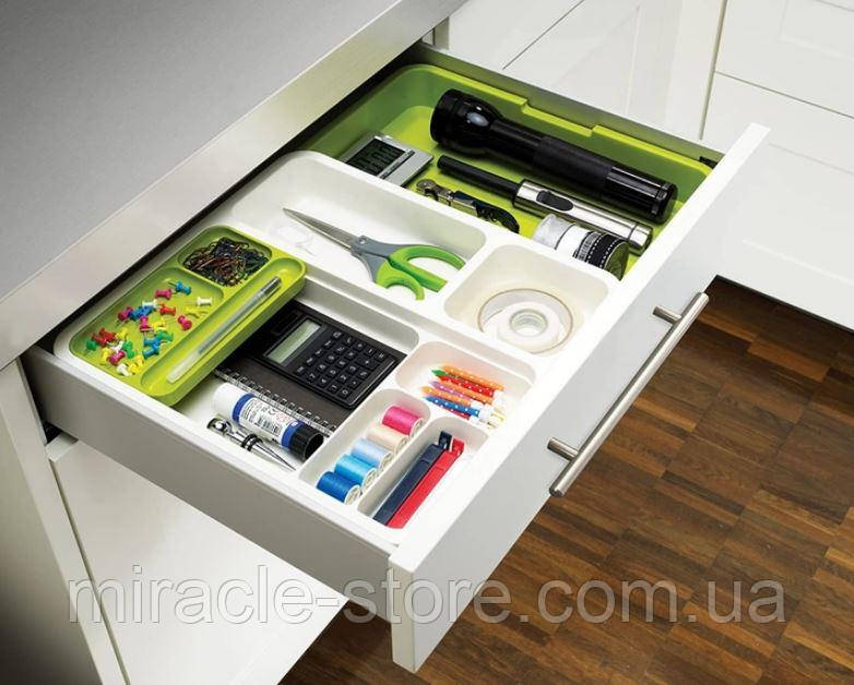 Раздвижной органайзер expandable drawer organizer для гаджетов или столовых приборов универсальный - фото 4 - id-p1796391492