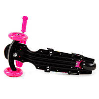Самокат 5в1 Best Scooter, абстракція, із захисним бампером, PU колеса, підсвічування коліс, в кор. (S 5593), фото 5