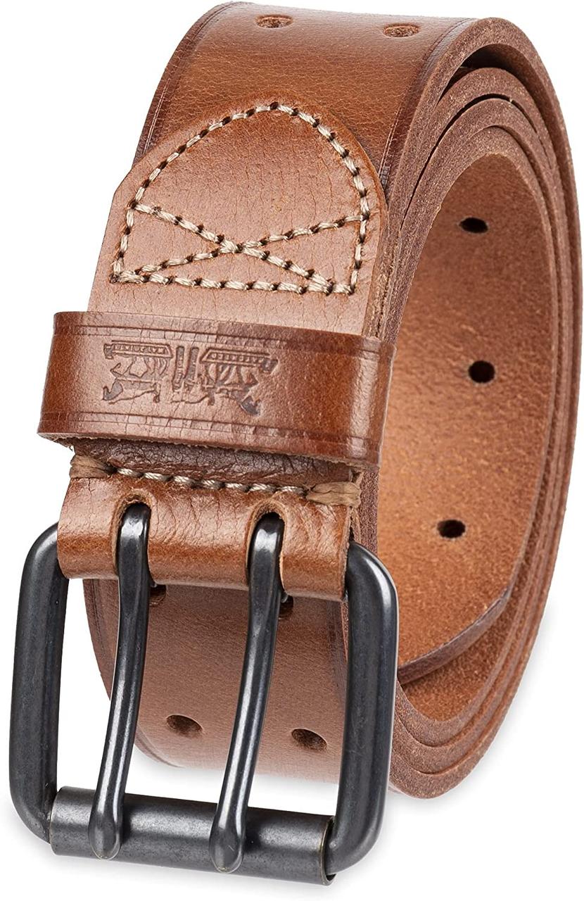 Small 30 32 Tan Levi s Men s Double Prong Casual Jeans Belt ID