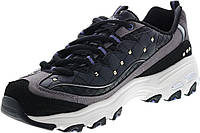 5 Black/Silver Оригинальные кроссовки на шнуровке из пены с эффектом памяти Skechers Sport D'Lites