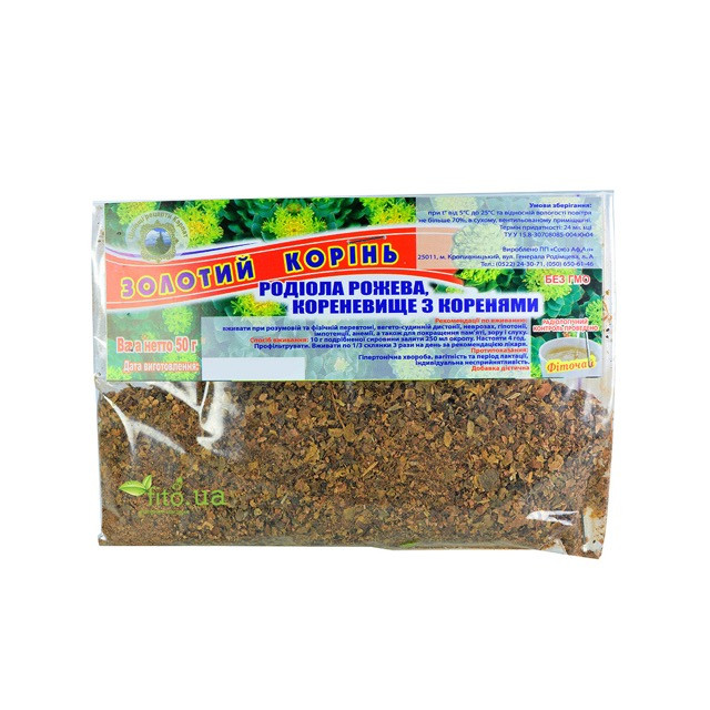 Родіола рожева золотий корінь 50 гр. фіточай Союз Афган, фото 1
