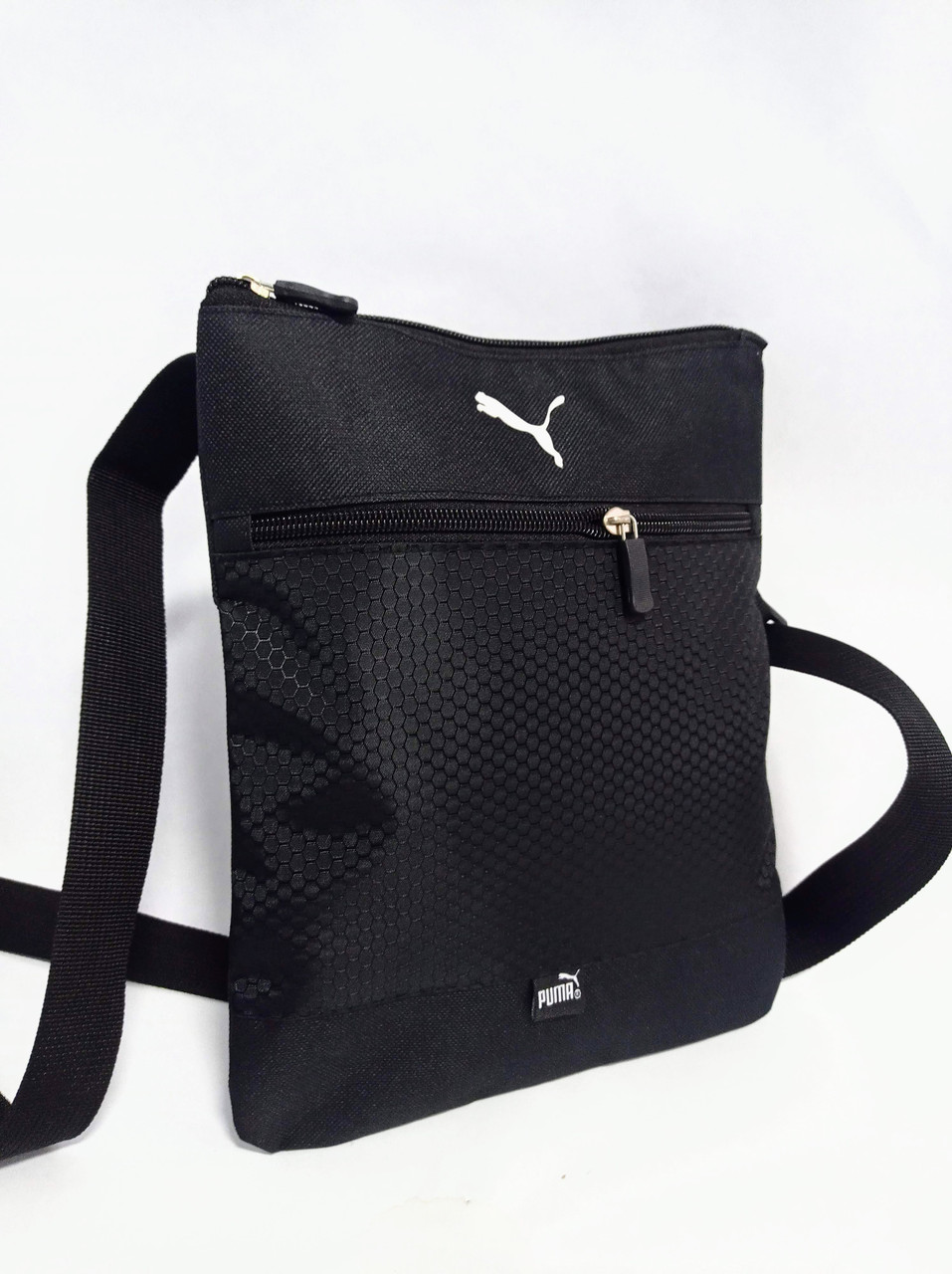 Сумка унісекс через плече текстиль 26*22см чорна (5-0042), фото 1