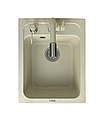 Кухона мийка Platinum Korrado 40*50 см пісок + дозатор + сифон + змішувач, фото 4