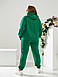 Жіночий спортивний костюм трикотаж двонитка великого розміру БАТАЛ 48-58 худі з капюшоном і штани, фото 4
