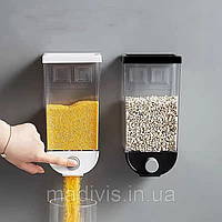 Настінний кухонний диспенсер для сипучих продуктів 1 л. з дозатором