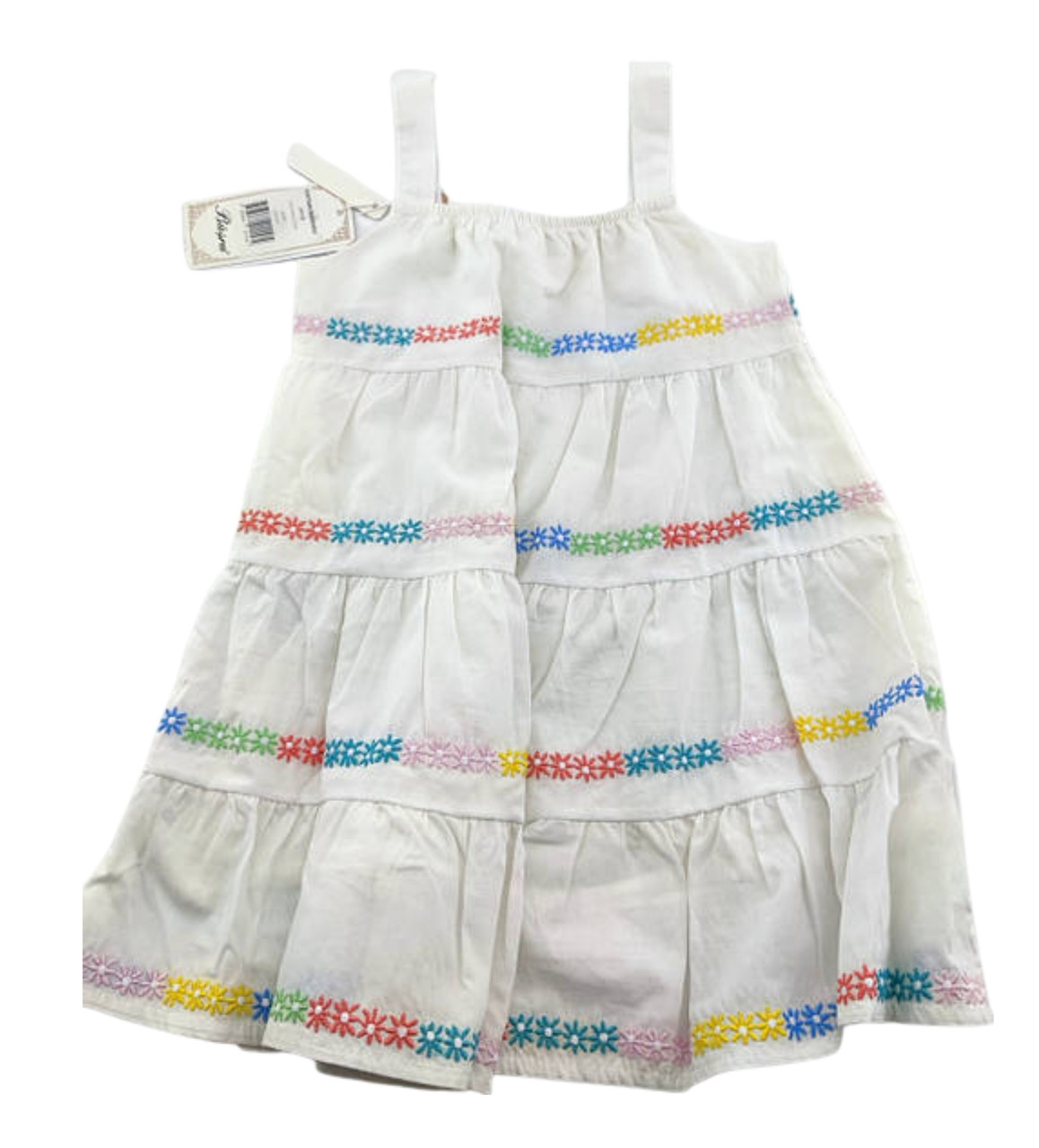 Дитячий сарафан плаття Туреччина 4, 5, 6 років для дівчинки бавовна літня біла (ПЛД4)