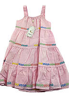 Детский сарафан платье Турция 4, 5 лет для девочки хлопок летний розовое (ПЛД5)
