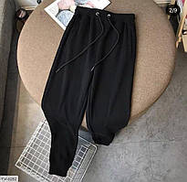 Жіночі спортивні штани з манжетами двунитка лаванда чорний сірий 42-48