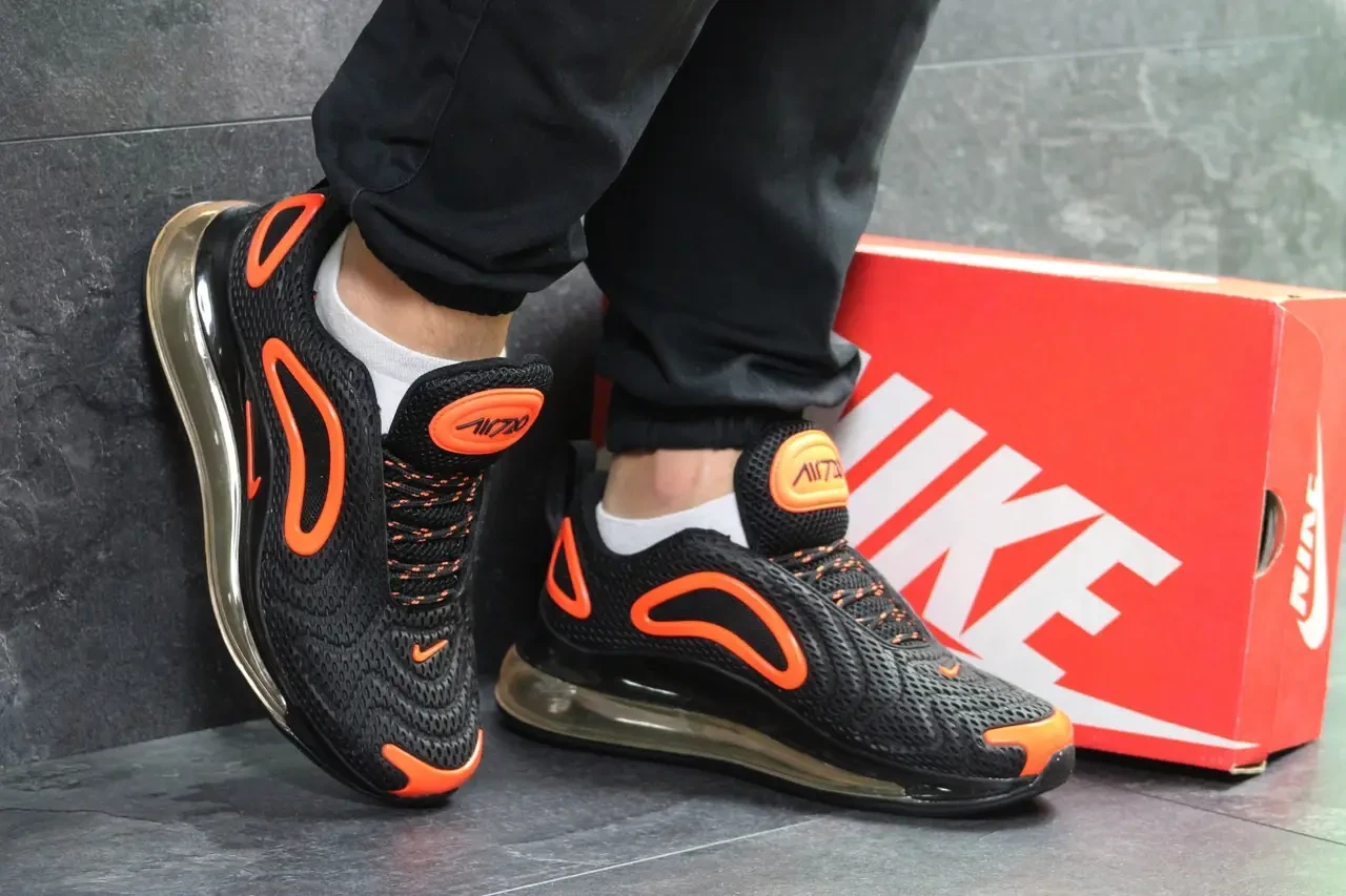 Nike air max 720 neon cheap black