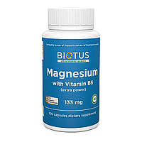 Магний и витамин В6 Magnesium with Vitamin B6 Biotus экстра сильный 100 капсул