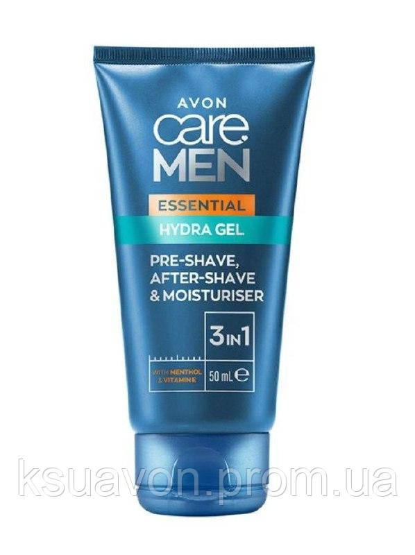 3-в-1 Гель для обличчя перед/після гоління та зволожувальний  Avon Care Men  «Основний догляд»