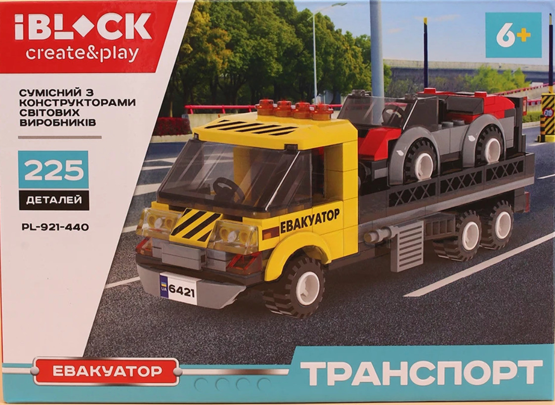 Конструктор IBlock Транспорт Евакуатор 225 деталей