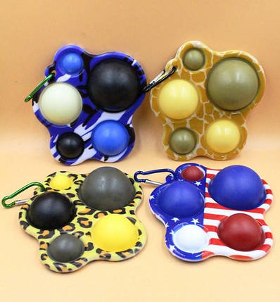 Сенсорна гра — антистрес "Simple Dimple Палітра" Симпл Димпл/брелок із карабіном, фото 1