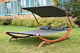 Лежак дерев'яний двомісний FIJI Сірий, фото 5