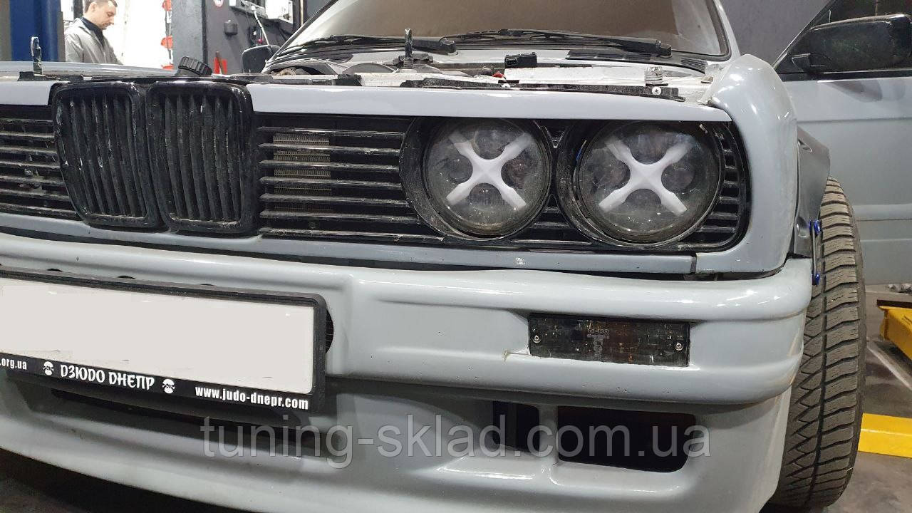 Накладки на фары Bmw 3 E30 реснички комплект 2шт - фото 5 - id-p1796458523