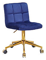 Стілець Arno GD-Modern Office велюр на золоті хрестовини з колесами та регулюванням висоти сидіння, фото 2