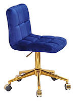 Стілець Arno GD-Modern Office велюр на золоті хрестовини з колесами та регулюванням висоти сидіння, фото 3