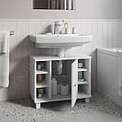 Тумбочка під умивальник з 6 поличками та дверцятами Підлогові тумби під раковину з Ламінованого ДСП, фото 2