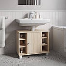 Тумбочка під умивальник з 6 поличками та дверцятами Підлогові тумби під раковину з Ламінованого ДСП, фото 5