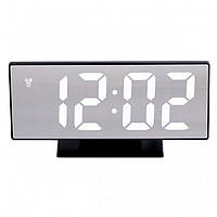 Часы настольные Mine электронные с будильником и термометром Черный (hub_7rvjsz)
