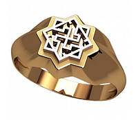 Золотое кольцо оберег "Валькирия"