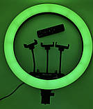 Кільцева RGB LED лампа 45 см Ring Light MJ18 для селфі, фото 4
