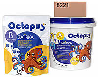 Двухкомпонентная эпоксидная затирка Octopus Zatirka цвет коричнево-персиковый 8221 1,25 кг