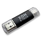 Флеш-накопичувач XON FlashDrive DuoConnect 128GB (USB 3.0 + USB Type-C) Black (LWU128), фото 3