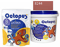 Двухкомпонентная эпоксидная затирка Octopus Zatirka цвет коричнево-красный 8244 1,25 кг