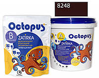 Двухкомпонентная эпоксидная затирка Octopus Zatirka цвет коричнево-красный 8248 1,25 кг