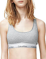 Large Grey Heather Современный женский беспроводной бюстгальтер Calvin Klein без подкладки без подкладки