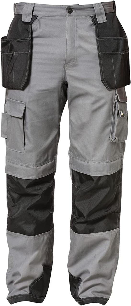 44W x 34L Grey/Black Робочі штани для торгової марки Cat Чоловічі побудовані з жорсткої тканини полотна з