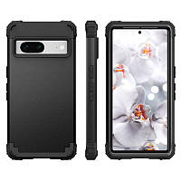 Потужний протиударний чохол для Google Pixel 7 чорний трискладовий бампер