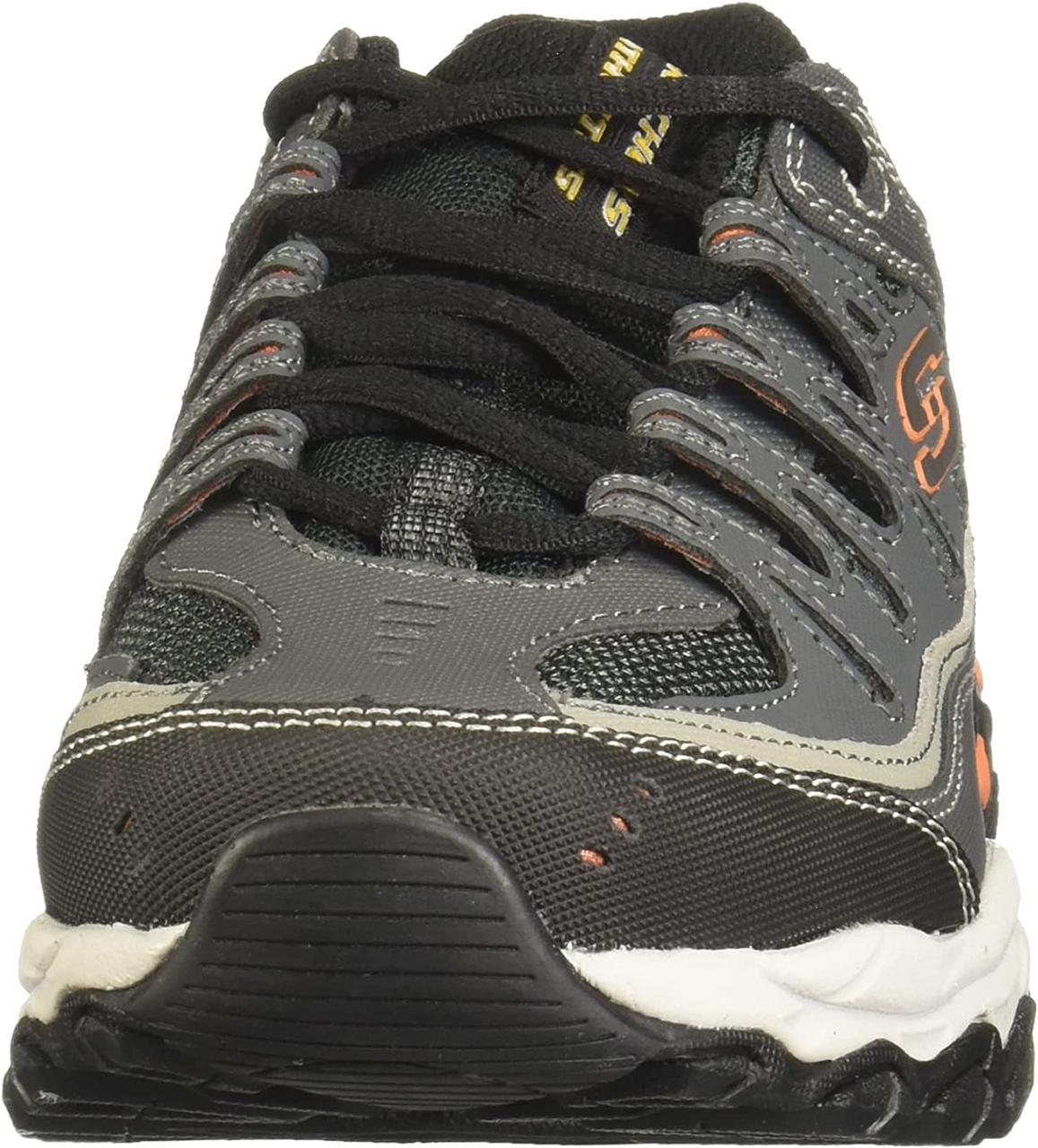 12 Wide Charcoal Мужские кроссовки Skechers на шнуровке из пены с эффектом памяти Afterburn - фото 2 - id-p1796506819