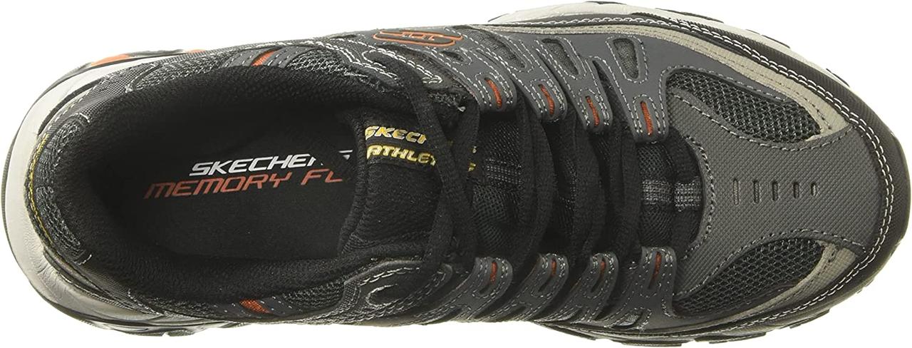 12 Wide Charcoal Мужские кроссовки Skechers на шнуровке из пены с эффектом памяти Afterburn - фото 5 - id-p1796506819