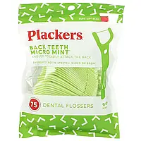 Plackers, Micro Mint, зубочистки с нитью для задних зубов, мята, 75 шт. Днепр