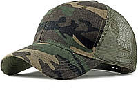 Zielony RICHTOER Унисекс, камуфляжная бейсбольная повседневная кепка с военным американским флагом для ак