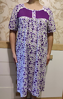 Хлопковая рубашка женская ночная, одежда для сна, домашняя одежда, 52-54(3XL)