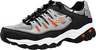 8.5 Grey/Orange Мужские кроссовки Skechers на шнуровке из пены с эффектом памяти Afterburn
