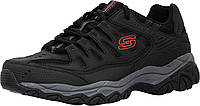 11 Black/Grey/Red Мужские кроссовки Skechers на шнуровке из пены с эффектом памяти Afterburn