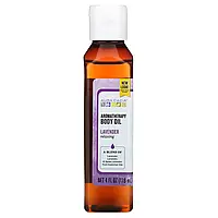 Aura Cacia, Масло для тела с эффектом ароматерапии, успокаивающая лаванда, 4 жидкие унции (118 мл) Днепр