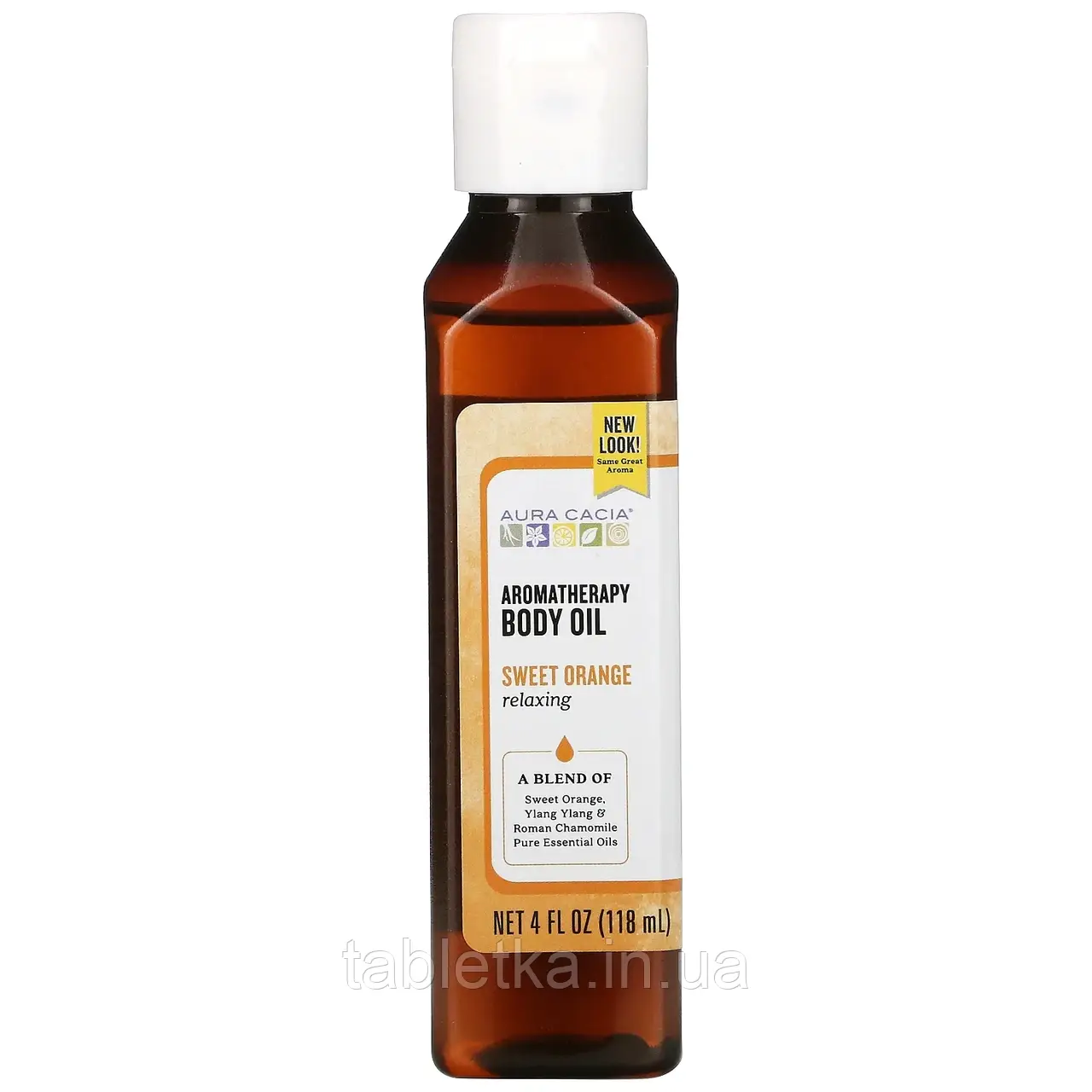 Aura Cacia, олія для тіла з ароматерапевтичним ефектом, розслаблювальна, з ароматом солодкого апельсина,