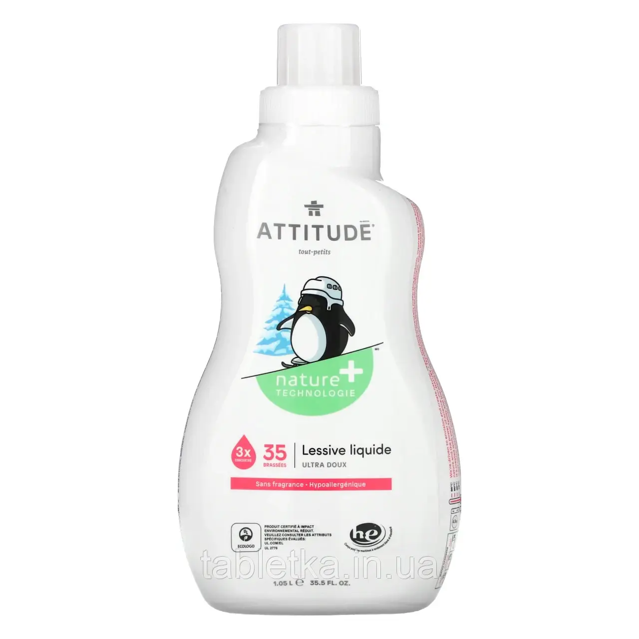 ATTITUDE, Little One, засіб для прання дитячих речей, без запашників, 1,05 л (35,5 рідкий. унций)