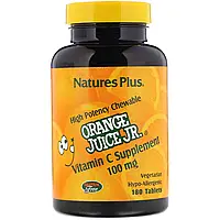 Nature's Plus, Вітамін С з апельсинового соку, 100 мг, 180 таблеток