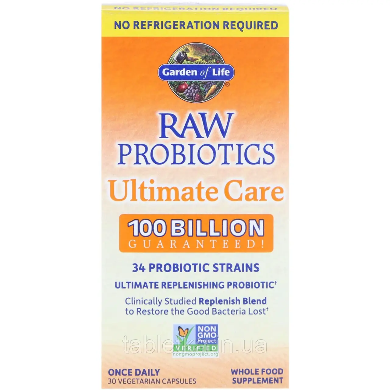 Garden of Life, RAW Probiotics Ultimate Care, 30 вегетаріанських капсул