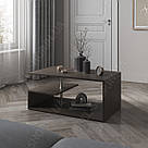 Журнальний стіл для офісних приміщень з полицями з ДСП Дизайнерський кавовий столик лофт 910 мм, фото 3